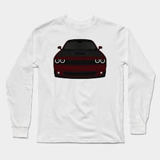 Challenger Dark-red + Black Long Sleeve T-Shirt